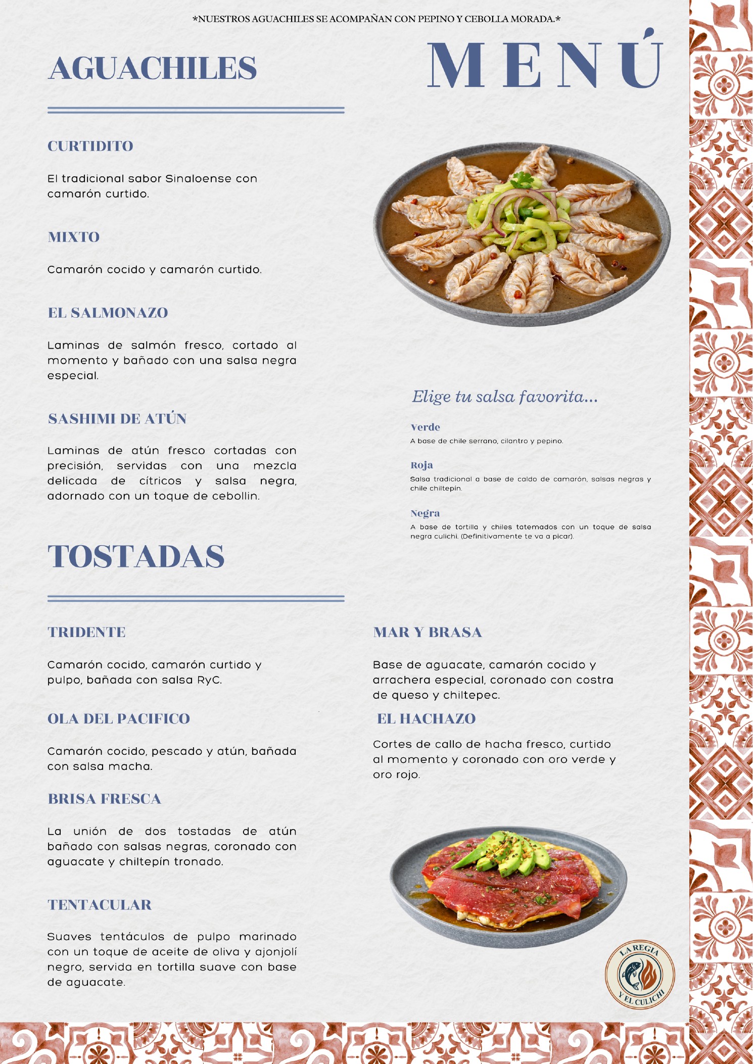 Menú de alimentos página 3