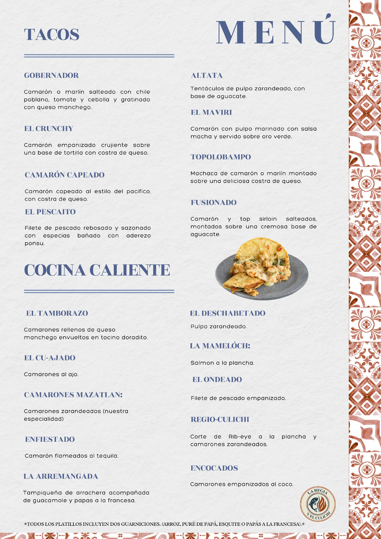 Menú de alimentos página 5