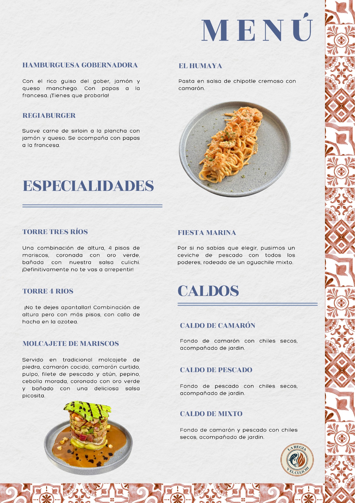 Menú de alimentos página 6